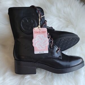 Sam & Libby Black Combat Boots